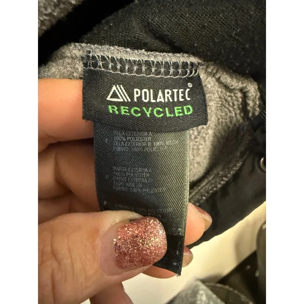 The North Face Denali Polartec Recycled Fleece Jacket Gray Black Men's M